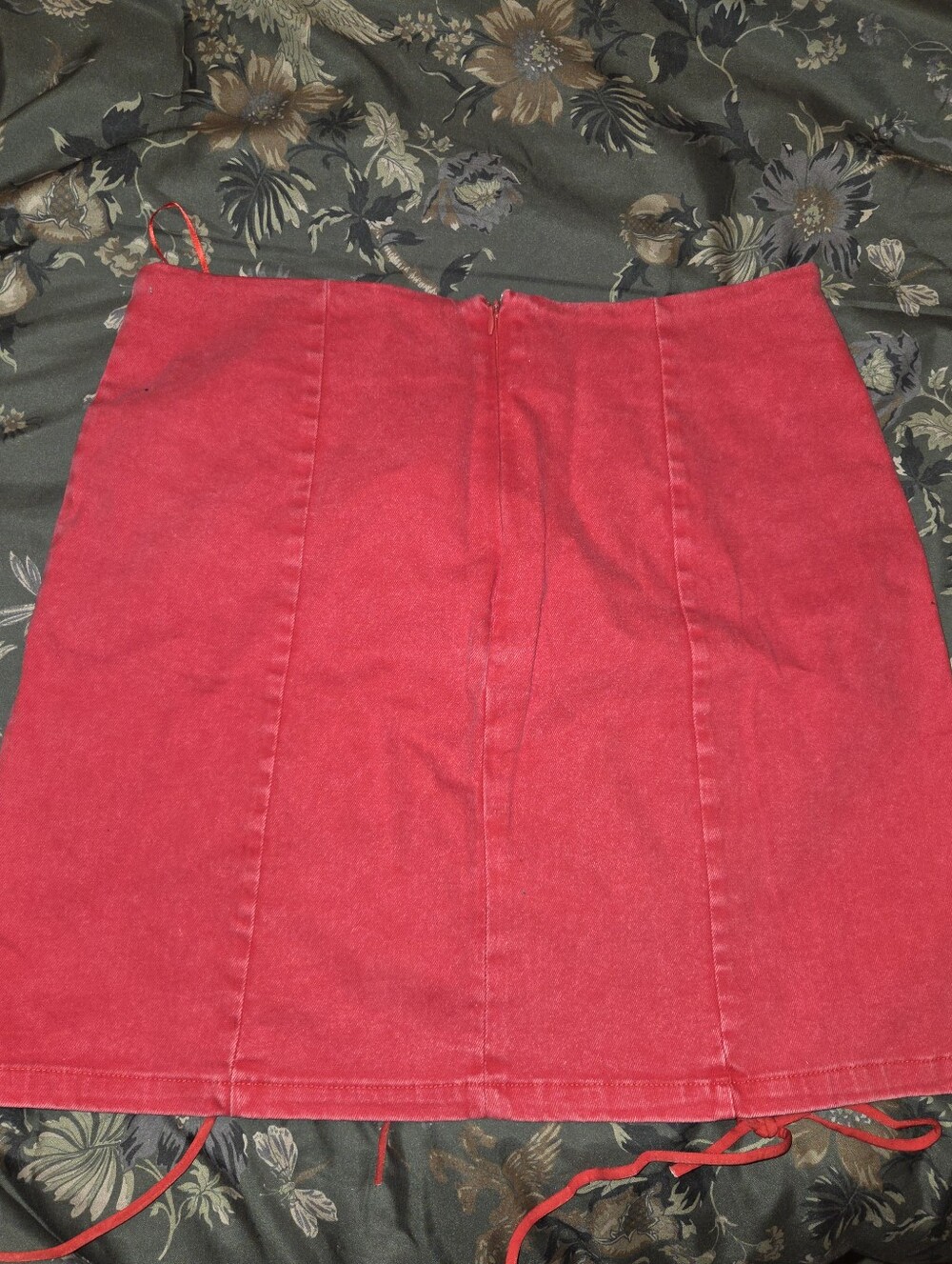 ASOS Red Lace-Up Mini Skirt - Picture 2 of 2